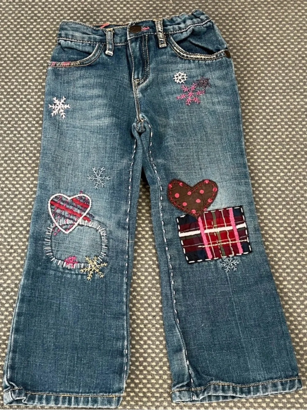 GAP Embroidered Patchwork Denim Jeans
